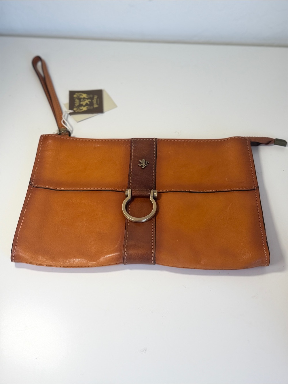 Pratesi Firenze Italian genuine leather clutch wristlet NWT